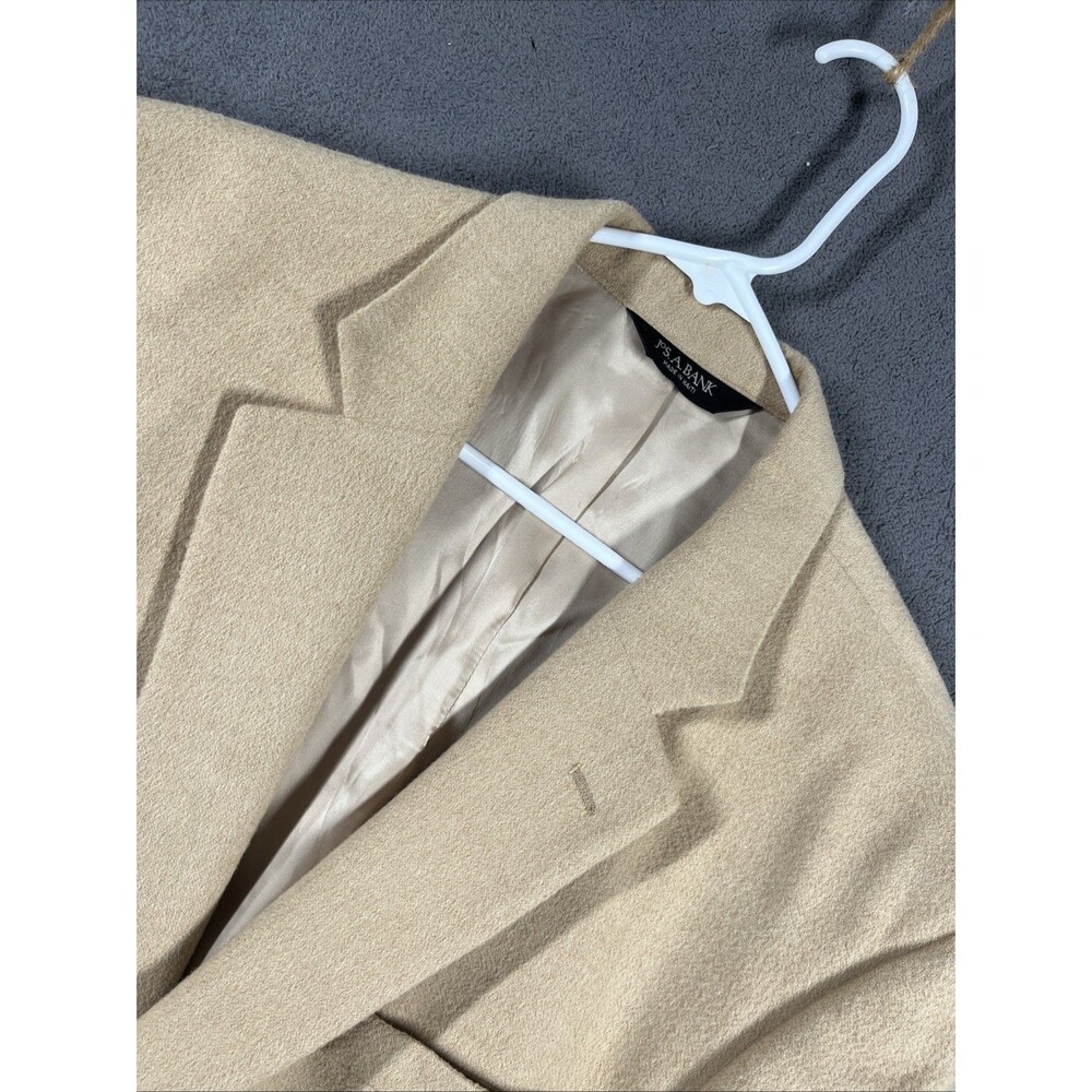 Jos A Bank Mens 46R 100% Camel Hair Blazer Sport Coat Jacket Tan USA Made